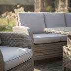Savana 3-Seater Sofa Set with 2 Armchairs & Height Adjustable Table
