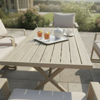 3-Seater Sofa Set with 2 Armchairs, Bench & X-Leg Dining Table
