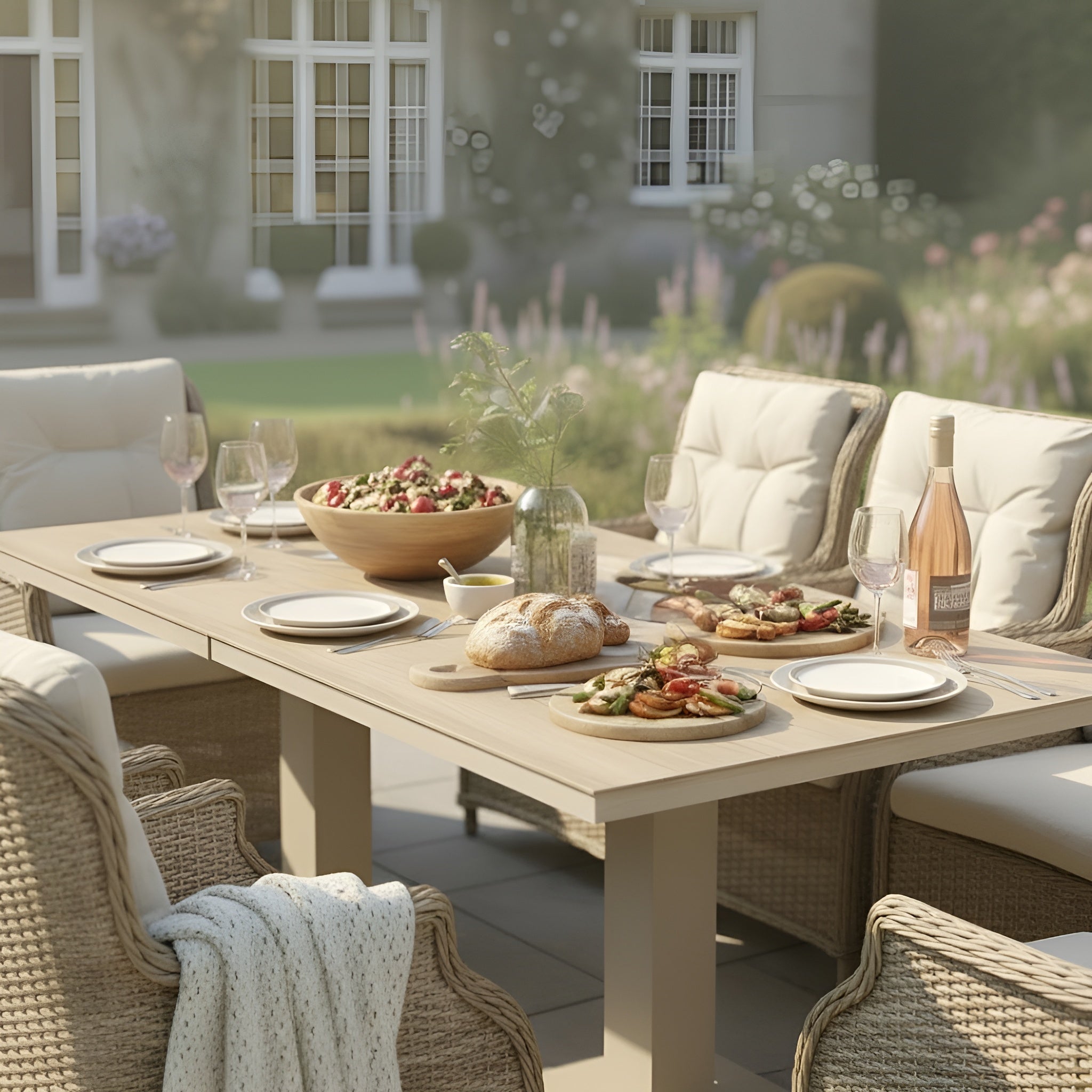 Varoon 8 Chair Wingback Dining Set