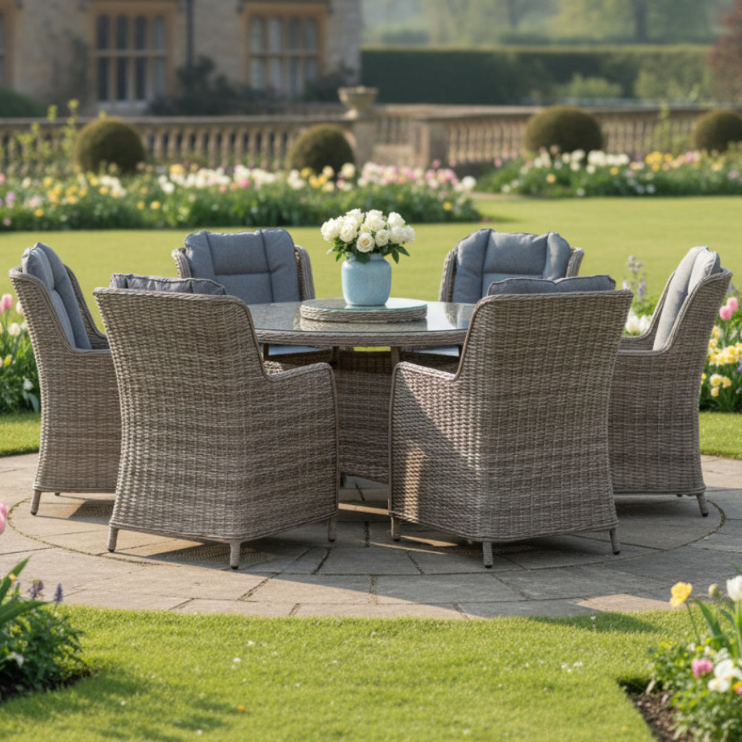Trueas 6 Chair Wingback Dining Set