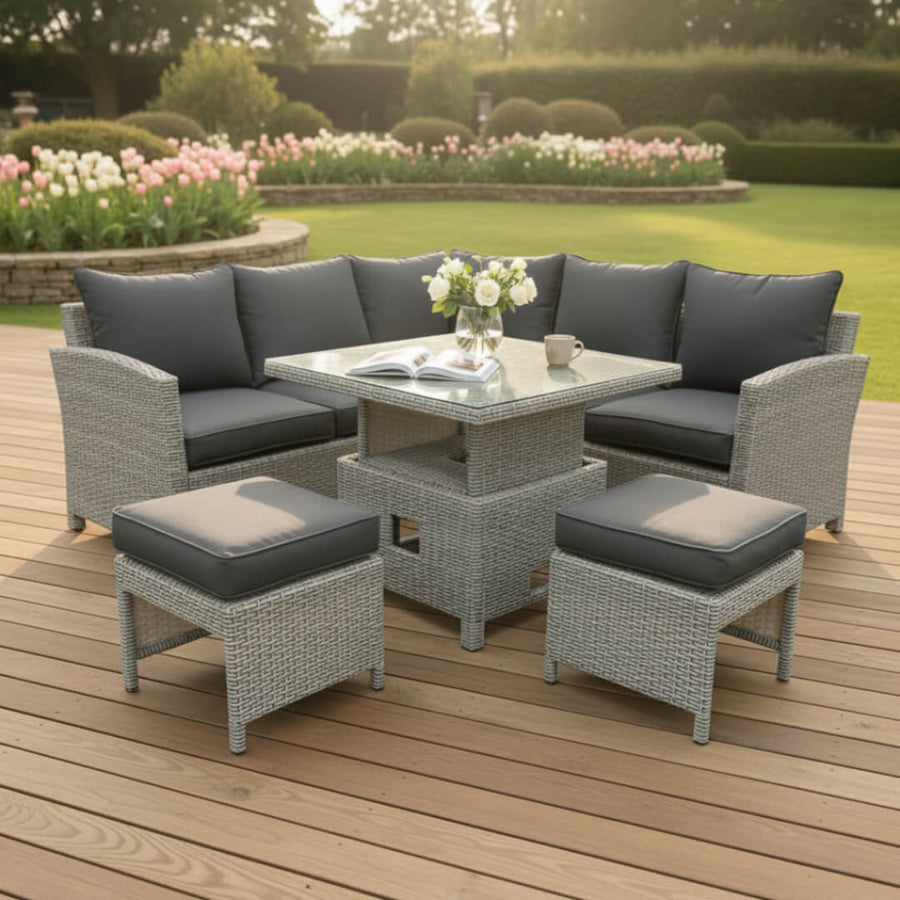 Six-Piece Lounge Set with Two Stools
