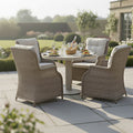 Varoon 4 Chair Wingback Dining Set