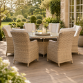 Alivar Driftwood 6 Chair Wingback Dining Set
