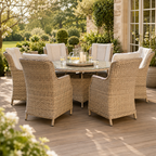 Alivar Driftwood 6 Chair Wingback Dining Set