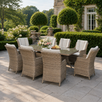Alivar Driftwood 8 Chair Wingback Dining Set