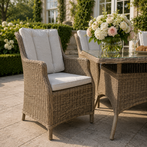 Alivar Driftwood 8 Chair Wingback Dining Set