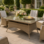 Alivar Driftwood 8 Chair Wingback Dining Set