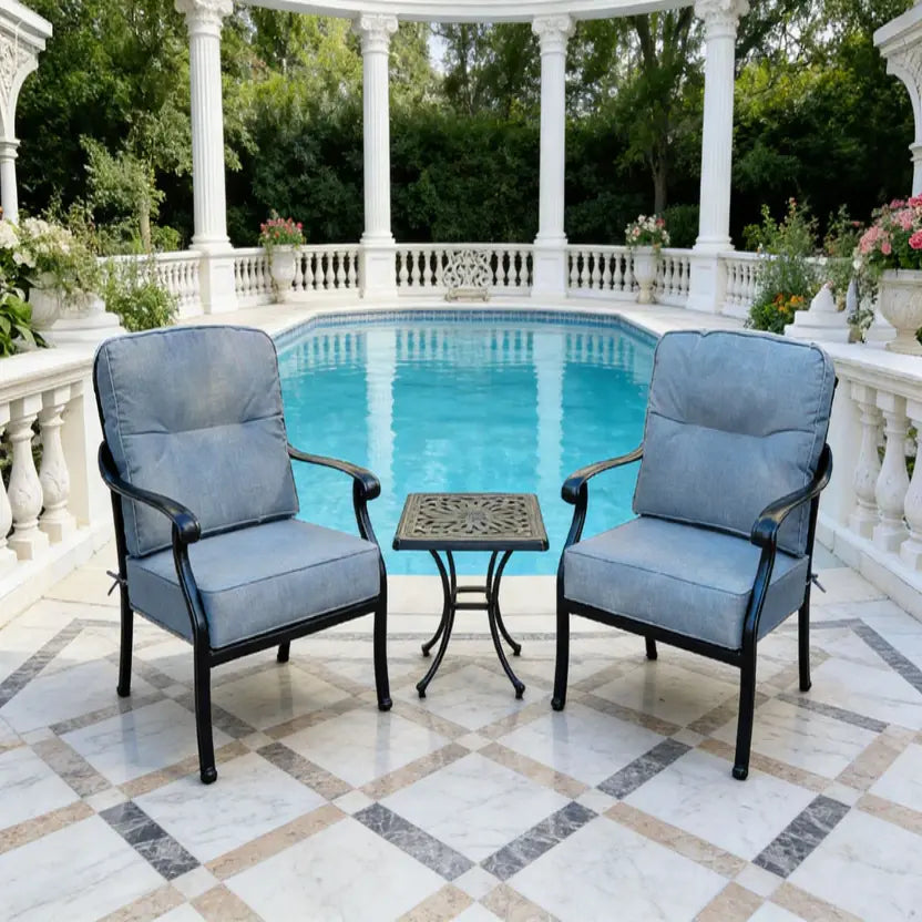Charlton 2 Chair Lounge Bistro Set with Side Table